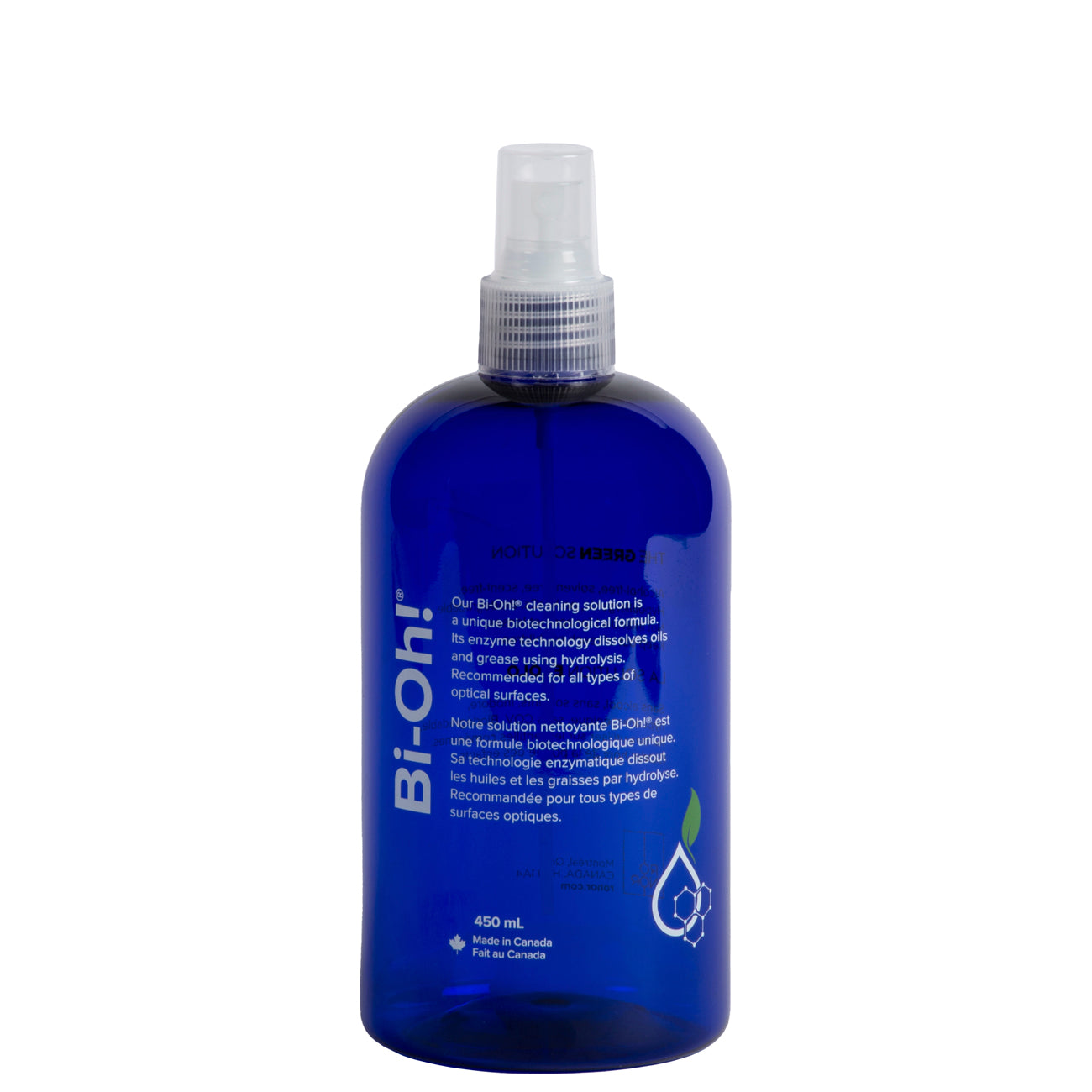 BIOH-450ML (Bouteille RONDE 450ml de solution Bi-Oh! avec Pulvérisateur gâchette)