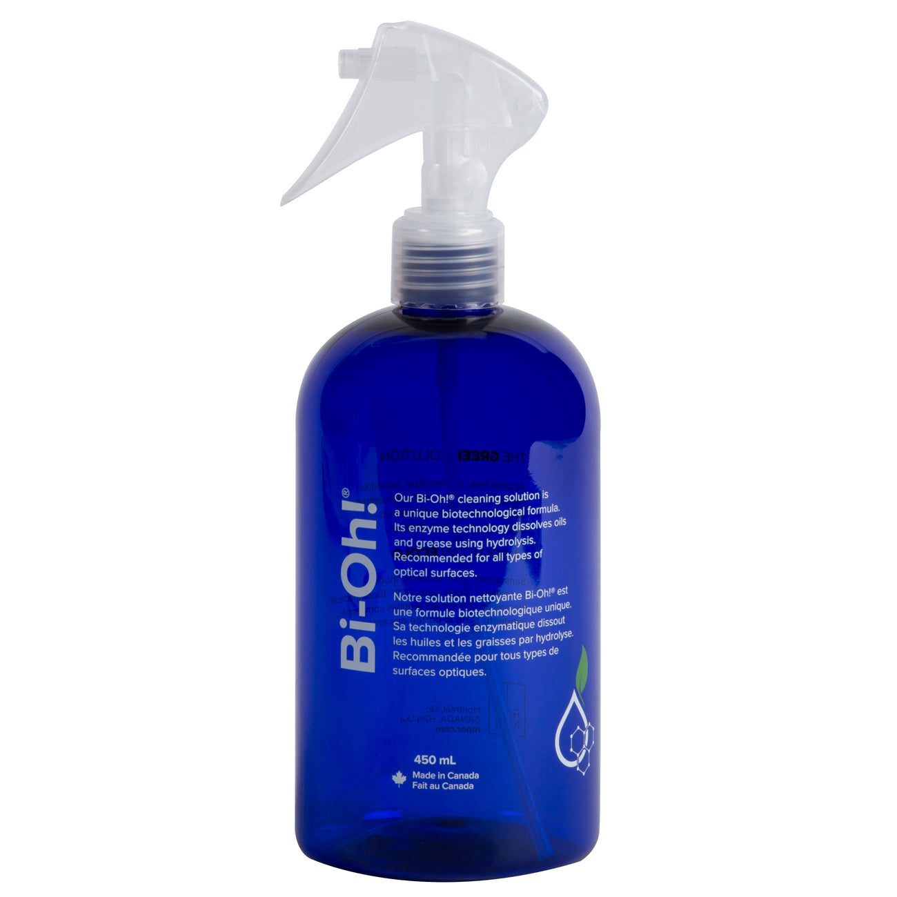 BIOH-450ML (Bouteille RONDE 450ml de solution Bi-Oh! avec Pulvérisateur gâchette)