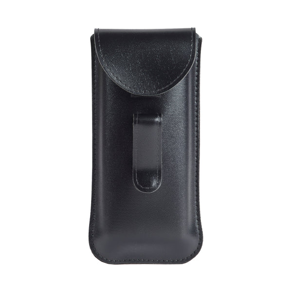 E2080-LEA (Étui à lunettes semi-rigide vertical de longue taille avec rabat et PINCE)