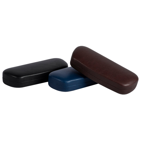 E5046-LEA (Regular size RIGID eyeglasses case with LEATHER look)