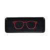 E5081-GLS (Large size horizontal RIGID eyeglasses case with EMBOSSED eyewear pattern)