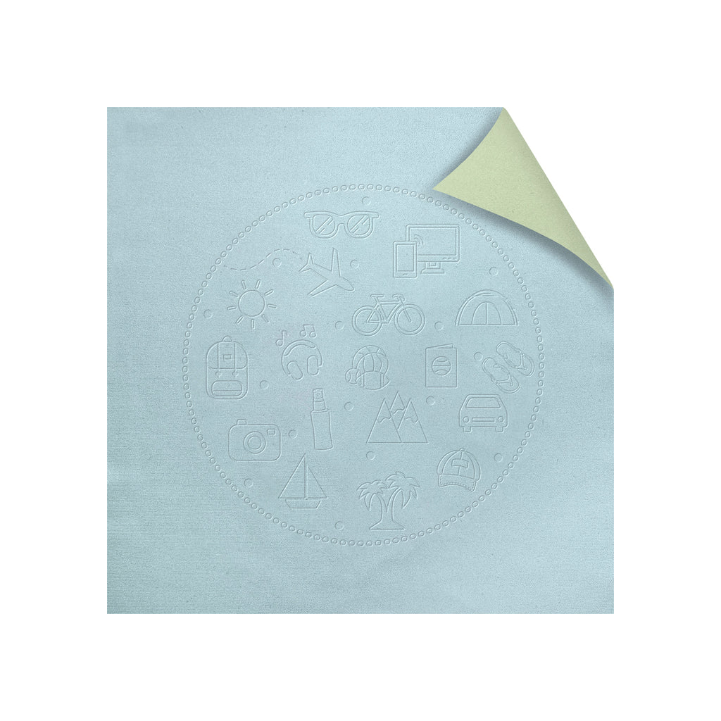 MFF77S-DBS (High quality two-tone microfiber cloth with embossed LEISURE pattern)