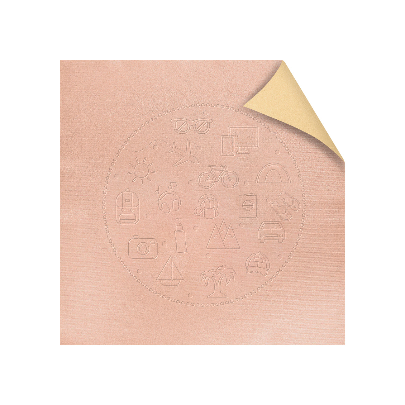 MFF77S-DBS (High quality two-tone microfiber cloth with embossed LEISURE pattern)